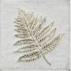 Wall Plaques-Kirkland's Home Foliole Relief Gold Leave Ii Wall Art White/Gold
