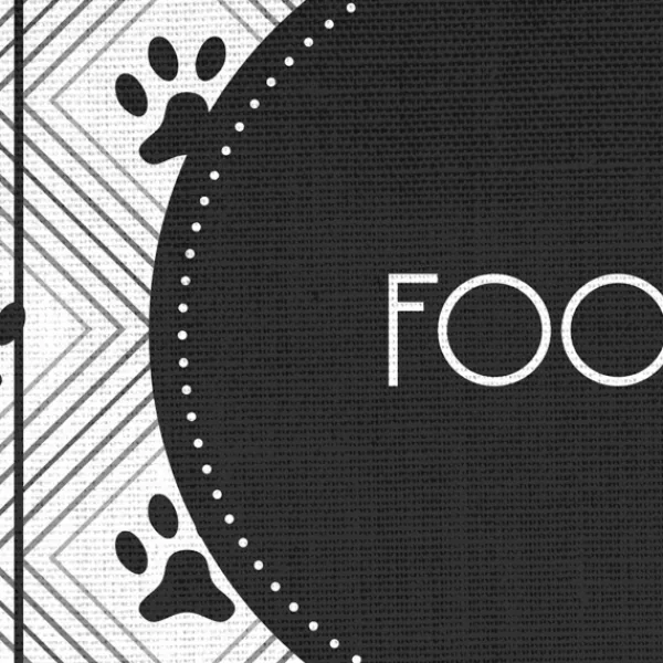 Kitchen & Floor Mats-Kirkland's Home Food And Water Bowl Floor Mat, 19X28 Black/White