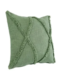 Pillows-Kirkland's Home Forest Fringe Diamond Pillow, 20 In. Green