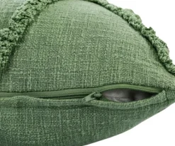 Pillows-Kirkland's Home Forest Fringe Diamond Pillow, 20 In. Green
