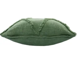 Pillows-Kirkland's Home Forest Fringe Diamond Pillow, 20 In. Green