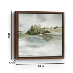 Framed Art-Kirkland's Home Forest Look Out Framed Canvas Art Print Gray/White/Green