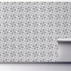 Wall Murals & Wall Decals-Kirkland's Home Four-Leafed Pattern Peel And Stick Wall Mural Black/White