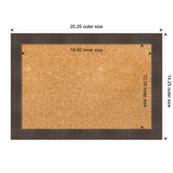 Memo & Chalkboards-Kirkland's Home Framed Corkboard Brown