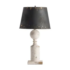Table Lamps-Kirkland's Home Fran Farmhouse Metal Shade Table Lamp Black