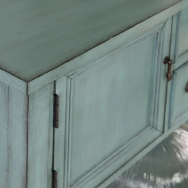 Console Tables-Kirkland's Home Franny Distressed Console Table Blue