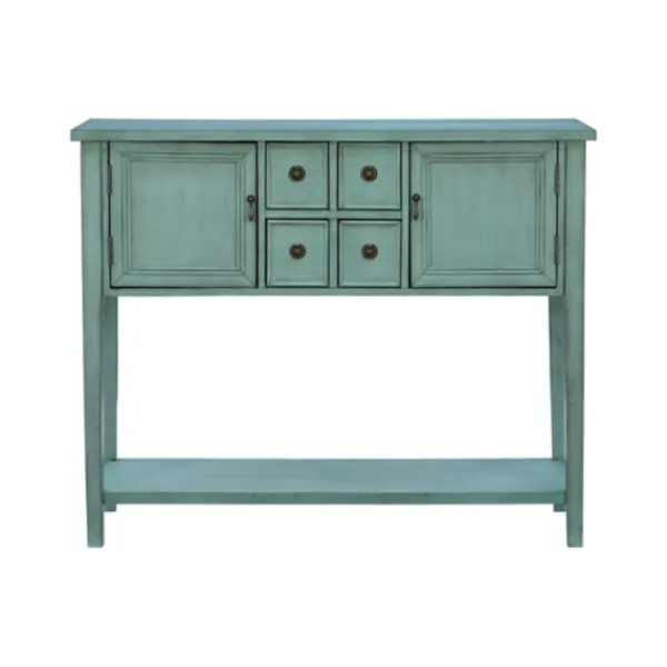 Console Tables-Kirkland's Home Franny Distressed Console Table Blue