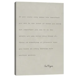 Wall Quotes & Signs-Kirkland's Home Fred Rogers If You Could Canvas Art Print Ivory/Black