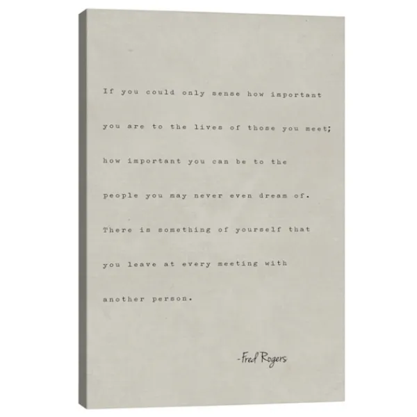 Wall Quotes & Signs-Kirkland's Home Fred Rogers If You Could Canvas Art Print Ivory/Black