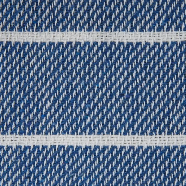 Blankets & Throws-Kirkland's Home French And White Thin Stripe Throw Blue