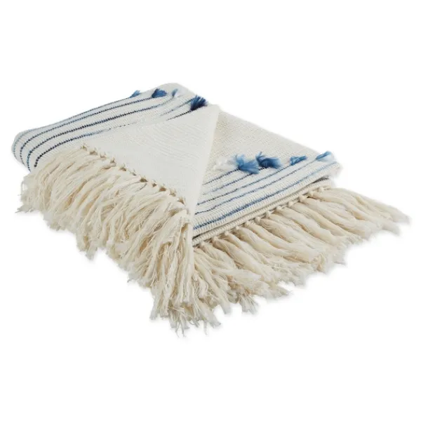Blankets & Throws-Kirkland's Home French Diamond Cut Throw Blue