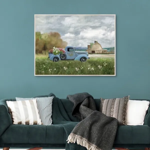 Framed Art-Kirkland's Home Fresh Country Picks Framed Wall Art Blue/Tan/White