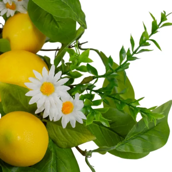 Wreaths-Kirkland's Home Fresh Daisies And Lemons Wreath Green/Yellow/White