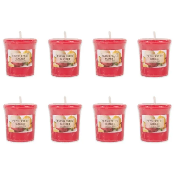 Candles-Kirkland's Home Fresh Fruit Sorbet Votive Candles, Set Of 8 Red