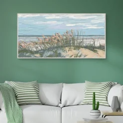 Canvas Art-Kirkland's Home From The Dunes Framed Canvas Art Print Blue/Green