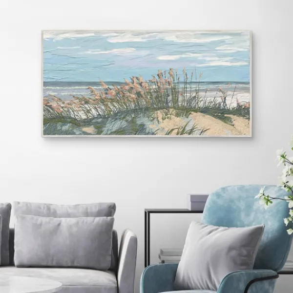 Canvas Art-Kirkland's Home From The Dunes Framed Canvas Art Print Blue/Green