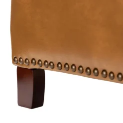 Accent Chairs-Kirkland's Home Full-Grain Leather Recliner Accent Chair Brown