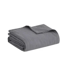 Blankets & Throws-Kirkland's Home Full/Queen Lightweight Cotton Blanket Gray