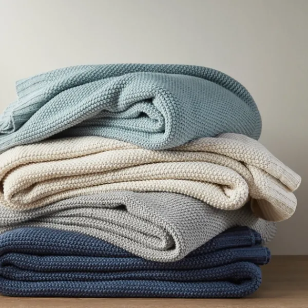Blankets & Throws-Kirkland's Home Full/Queen Rylan Knit Blanket Blue