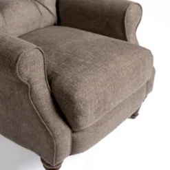 Accent Chairs-Kirkland's Home Gabor Ash Tufted Upholstered Recliner Gray