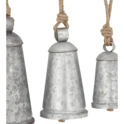 Decorative Accents-Kirkland's Home Galvanized Iron Hanging Bells, Set Of 3 Silver