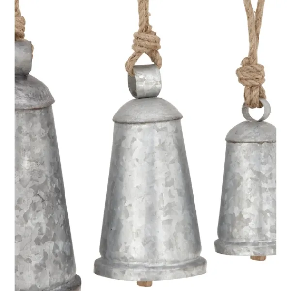 Decorative Accents-Kirkland's Home Galvanized Iron Hanging Bells, Set Of 3 Silver