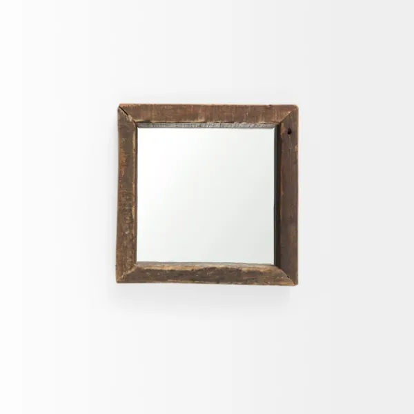 Decorative Mirrors-Kirkland's Home Garcelle Raw Wood Square Wall Mirror