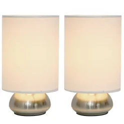 Table Lamps-Kirkland's Home Gemini Mini Touch Lamps, Set Of 2 Ivory