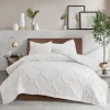 Comforters-Kirkland's Home Geometric California King 3-Pc Comforter Set White