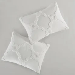 Comforters-Kirkland's Home Geometric California King 3-Pc Comforter Set White