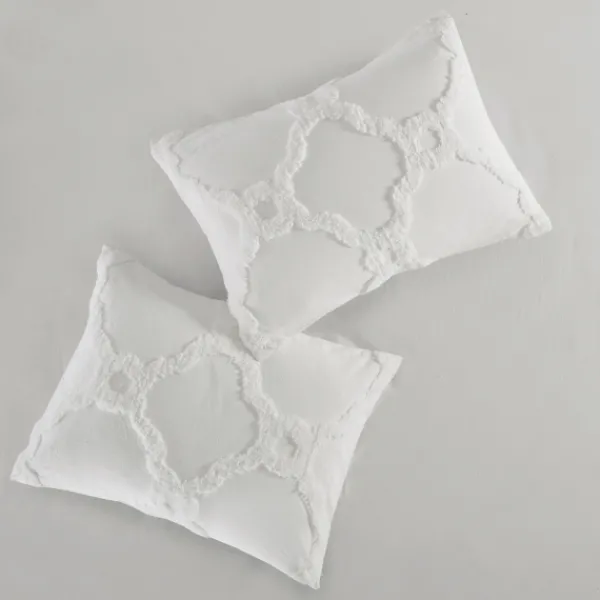 Comforters-Kirkland's Home Geometric California King 3-Pc Comforter Set White