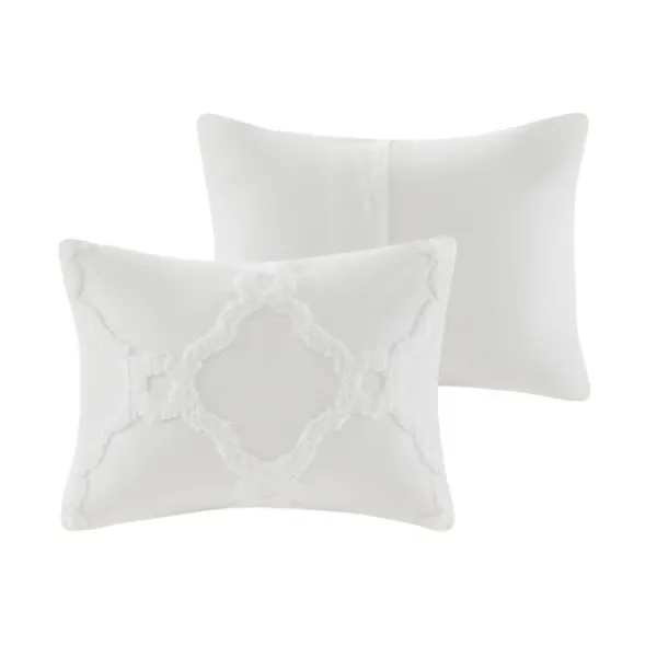 Comforters-Kirkland's Home Geometric California King 3-Pc Comforter Set White