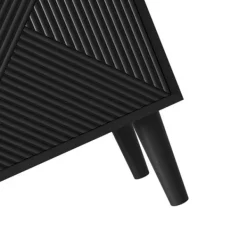 Cabinets & Sideboards-Kirkland's Home Geometric Gold Handle Cabinet Black