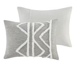 Comforters-Kirkland's Home Geometric 3-Pc. California King Comforter Set Gray
