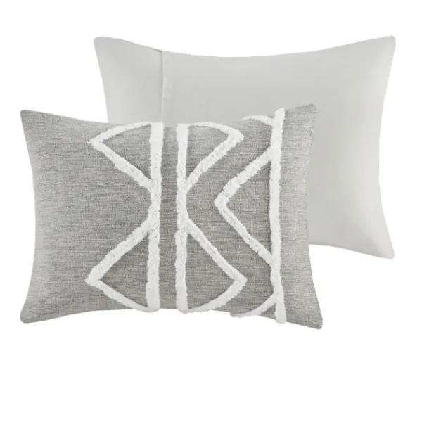 Comforters-Kirkland's Home Geometric 3-Pc. Full/Queen Comforter Set Gray