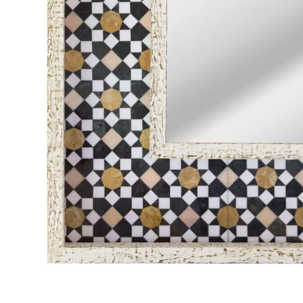Decorative Mirrors-Kirkland's Home Geometric Tile Print Mirror