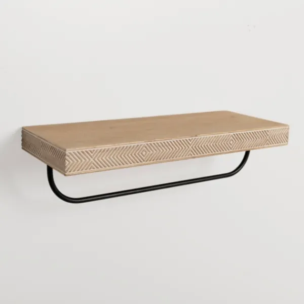 Shelves-Kirkland's Home Geometric Wood And Metal Shelf