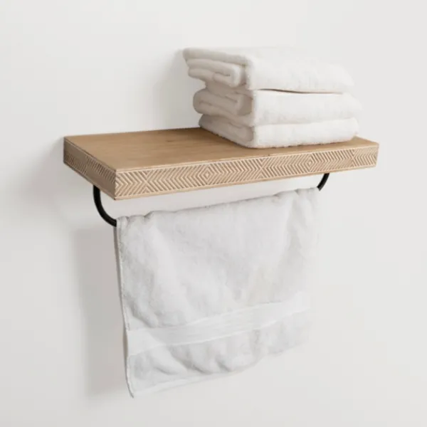 Shelves-Kirkland's Home Geometric Wood And Metal Shelf