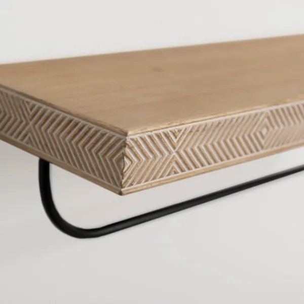 Shelves-Kirkland's Home Geometric Wood And Metal Shelf