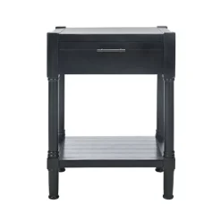 Accent & End Tables-Kirkland's Home Geometrical Industrial Pull Accent Table Black