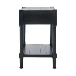 Accent & End Tables-Kirkland's Home Geometrical Industrial Pull Accent Table Black