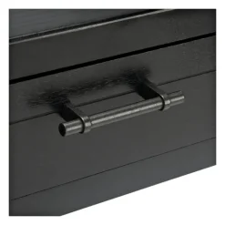 Accent & End Tables-Kirkland's Home Geometrical Industrial Pull Accent Table Black