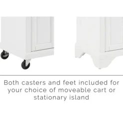 Kitchen Islands & Bar Carts-Kirkland's Home Gia All Marble Kitchen Island White