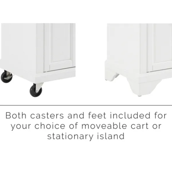 Kitchen Islands & Bar Carts-Kirkland's Home Gia All Marble Kitchen Island White