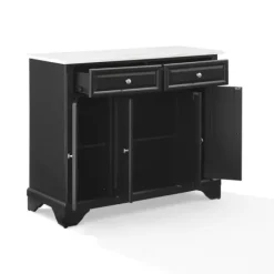 Kitchen Islands & Bar Carts-Kirkland's Home Gia Black And White Marble Kitchen Island Black/White