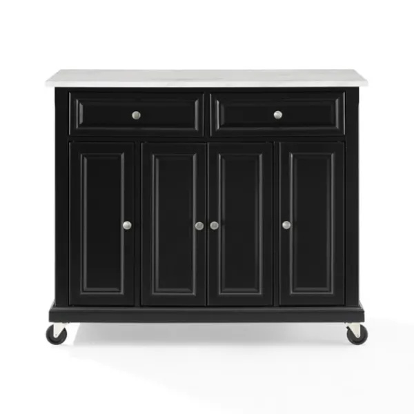Kitchen Islands & Bar Carts-Kirkland's Home Gia Black And White Marble Kitchen Island Black/White