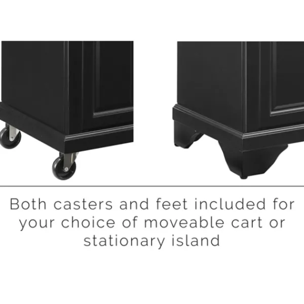 Kitchen Islands & Bar Carts-Kirkland's Home Gia Black And White Marble Kitchen Island Black/White