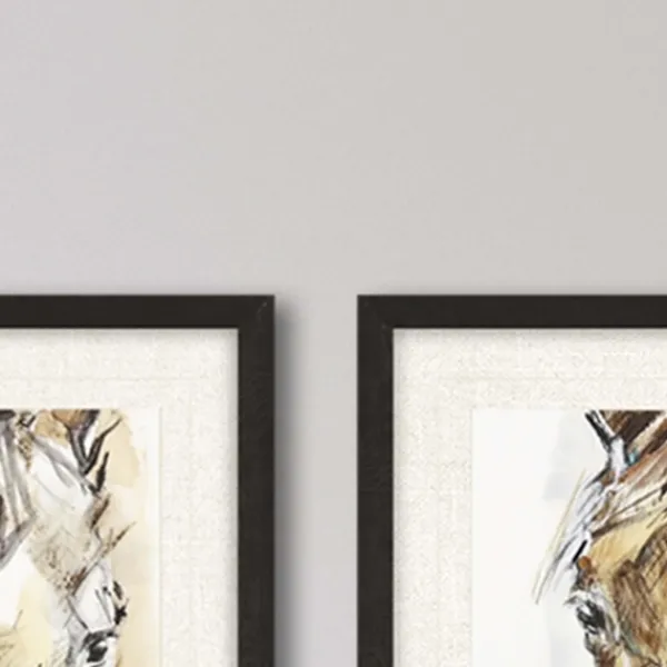 Framed Art-Kirkland's Home Gift Horse Giclee Espresso Framed Prints, Set Of 2 Tan/Brown
