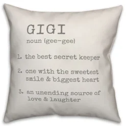 Pillows-Kirkland's Home Gigi Definition Pillow White/Gray