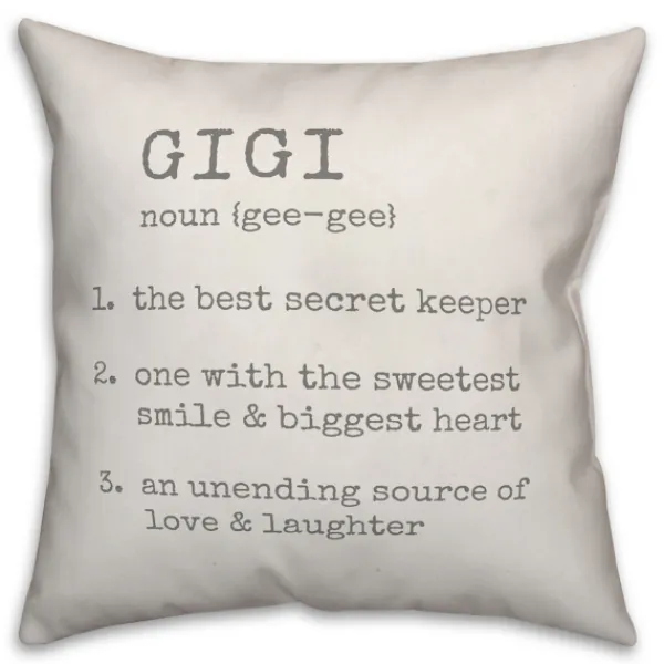 Pillows-Kirkland's Home Gigi Definition Pillow White/Gray